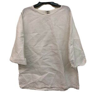VTG Vintage CTC Linens Womens White Oversized Tunic Top Blouse